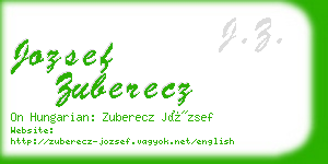 jozsef zuberecz business card